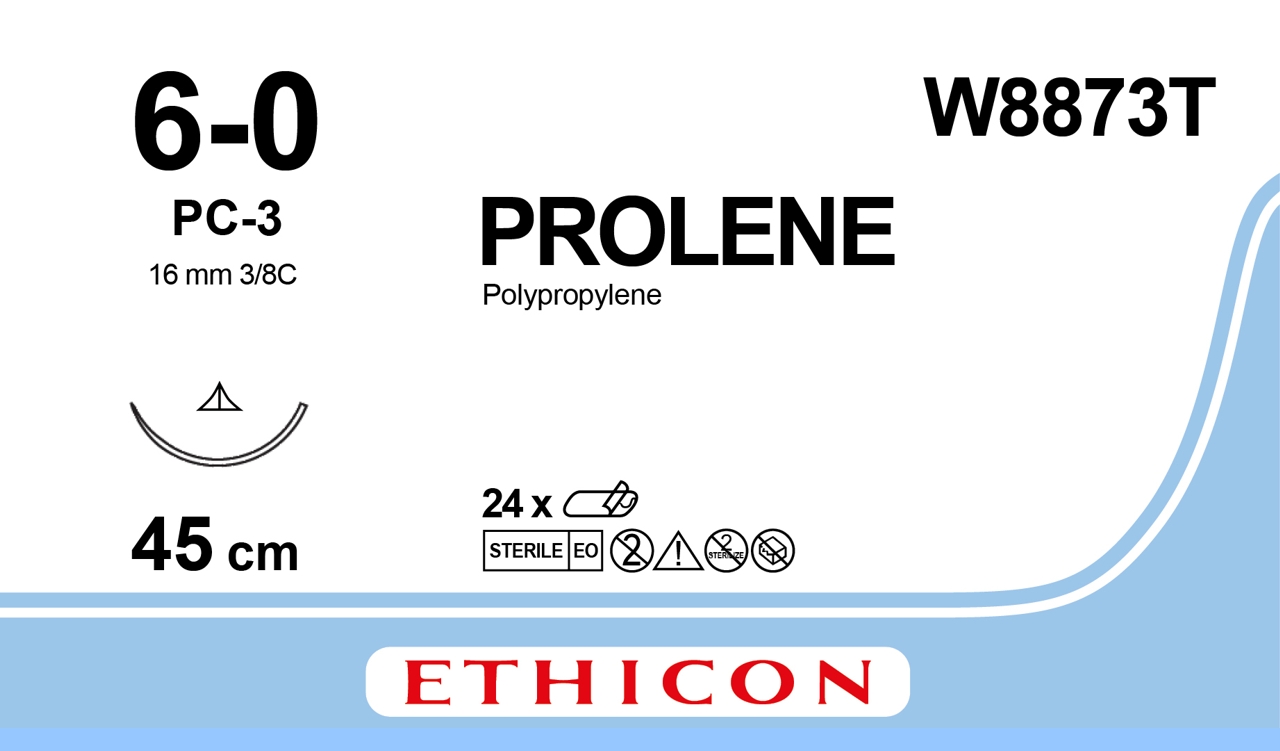 PROLENE™  hechtdraad 6/0 - 15 mm - 45 cm - EX1 - 24 st