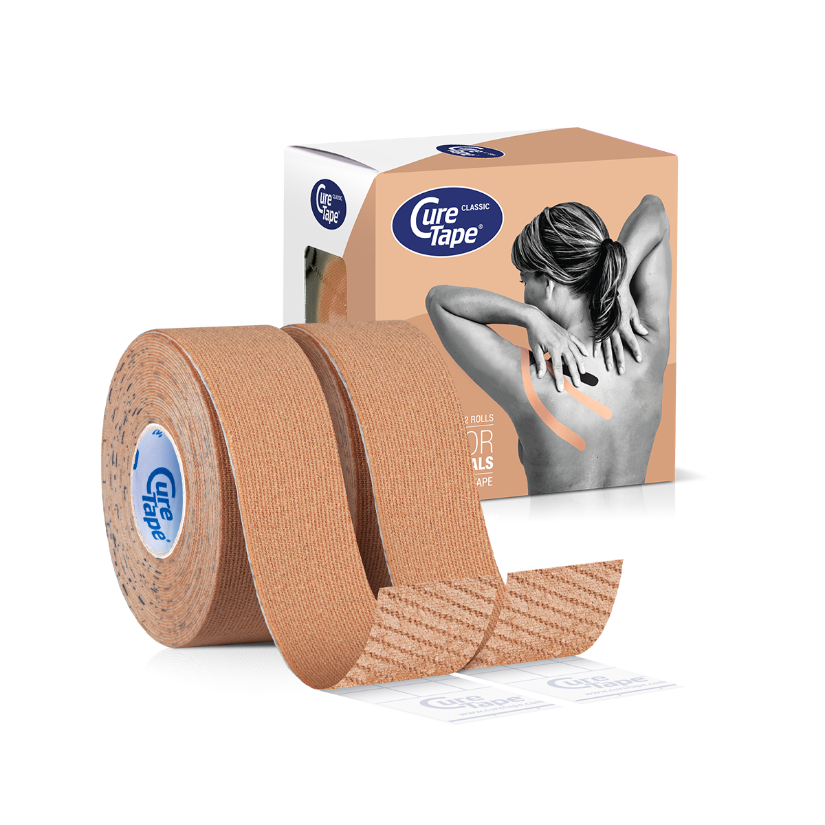 CureTape® 2,5 cm x 5 m - beige - 2 x 6 st