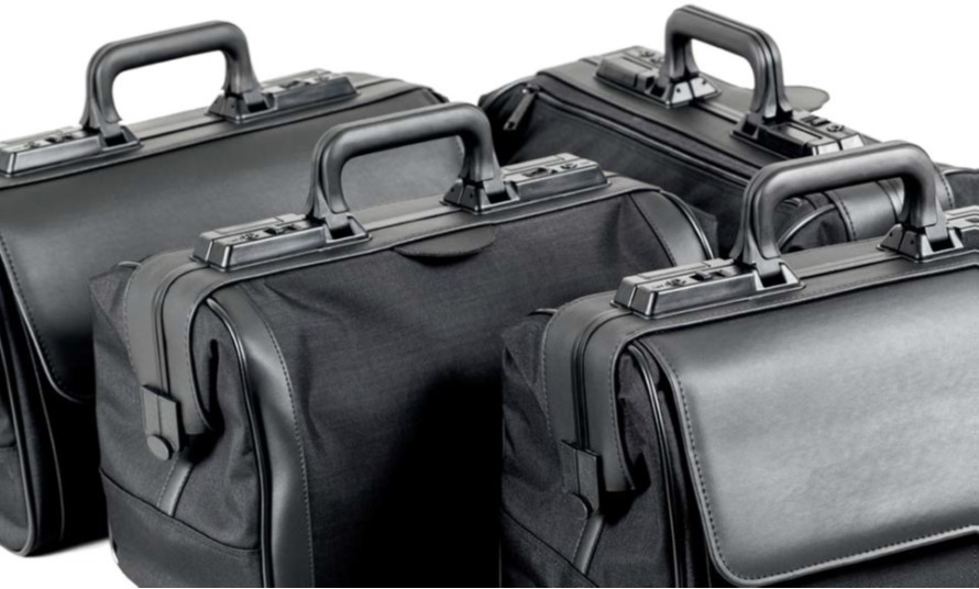 Malette médicale Rusticana taille petite - 1 poche externe - nylon et cuir - noir - 38 x 21 x 27 cm - 1 pc