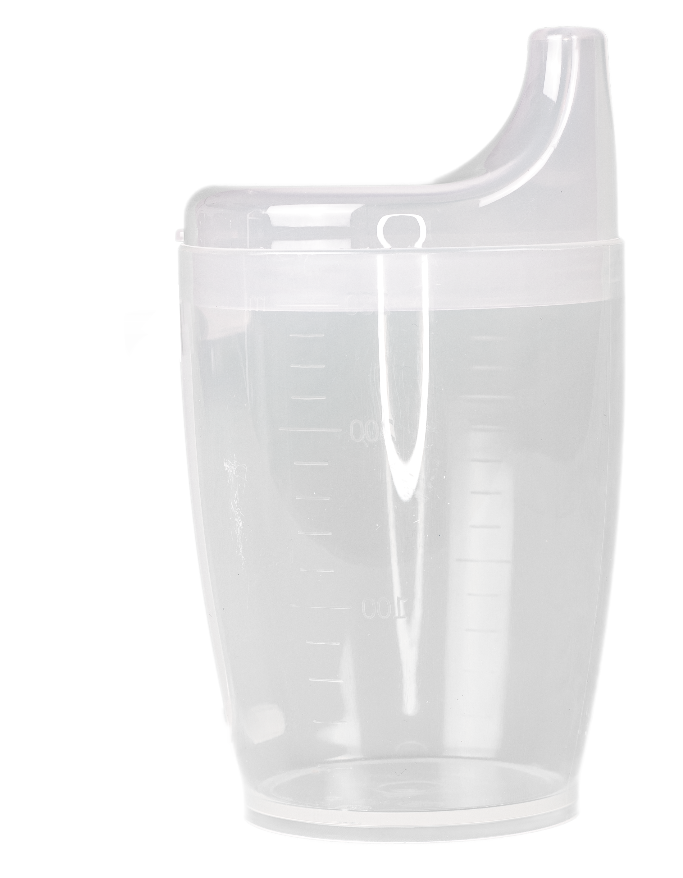 Beker - 2 deksels 4/12 mm - transparant - 250 ml - 1 st