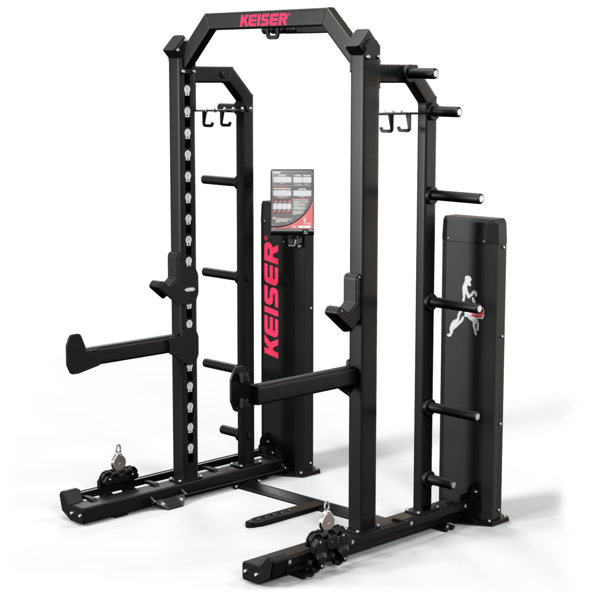 Keiser 9' Half Rack Short Base met foot pedals met Power Display