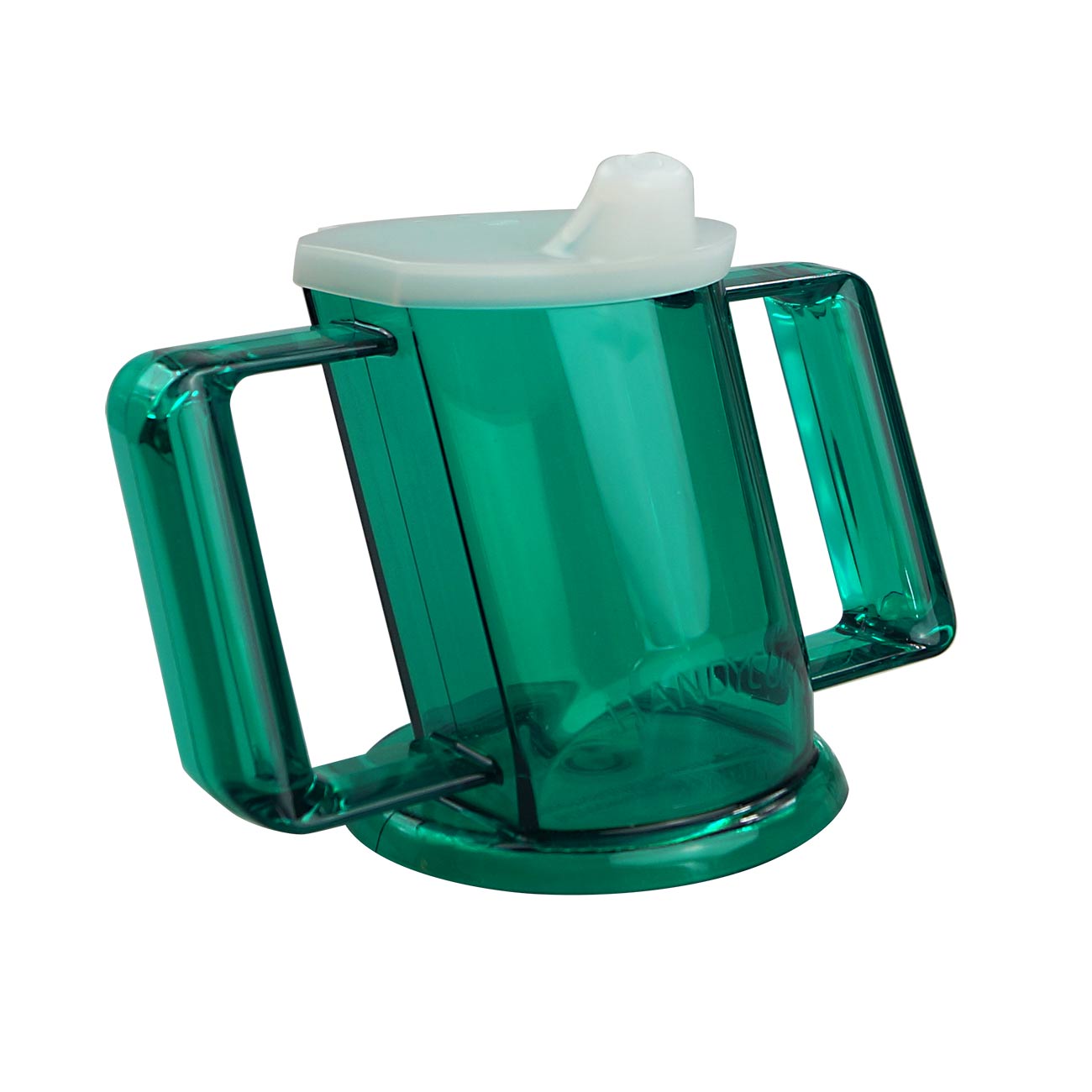 Handycup drinkbeker met 2 tuitjes - transparant groen - 237 ml  - 1 st