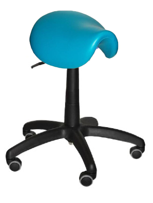 Zadeltabouret TR01 - wielen - 48 - 61 cm - standaard bekleding -  ecru