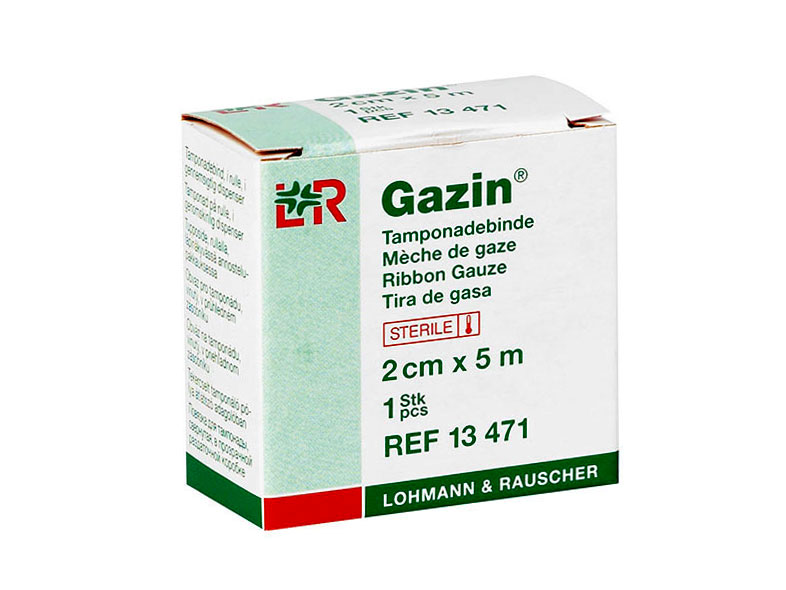 Gazin bande de mèche - 2 cm x 5 m - stérile - 1 pc