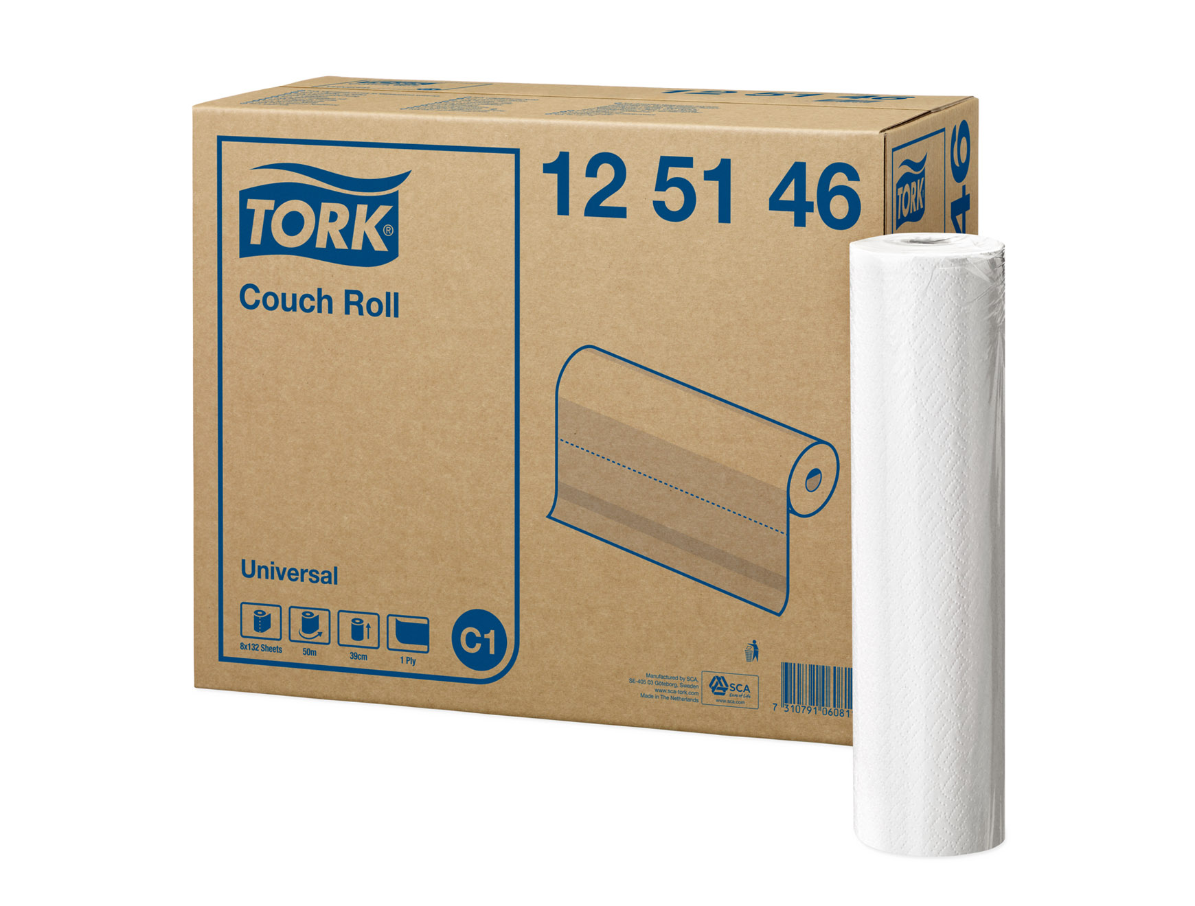 Tork Onderzoekstafelpapier - 1-laags - 40 cm x 50 m - 8 rollen