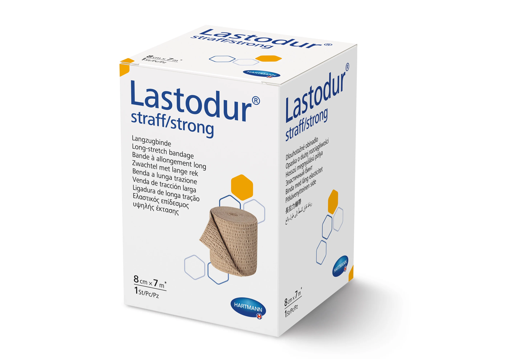 Lastodur® strong - bande à élasticité - long - couleur de peau - 8 cm x 7 m - 1 pc
