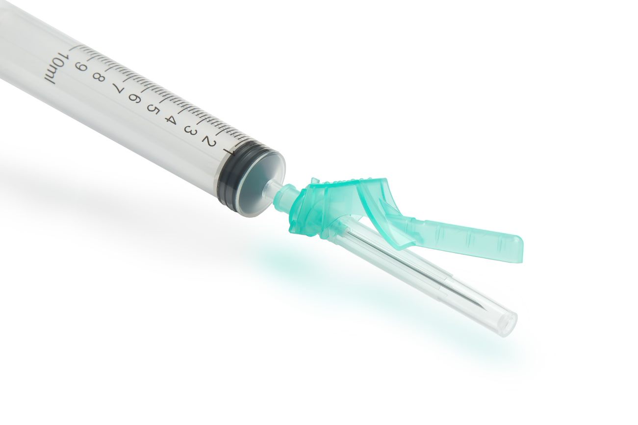 Agani™  veiligheidsnaalden - 21G x 1" -  groen - 100 st