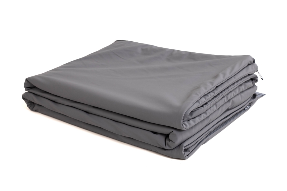 couverture alourdie en PU - gris - 140 x 200 cm - 10 kg - 1 pc