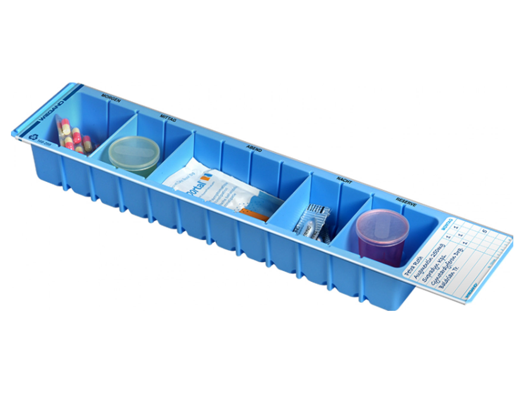 Cassettes à médicaments 261 - couvercles 269 - 3 séparations 262 - 1 x 50 pcs