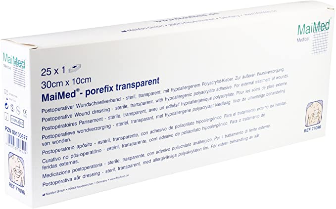 MaiMed®-porefix transparent - 10 x 30 cm - 1 x 25 st