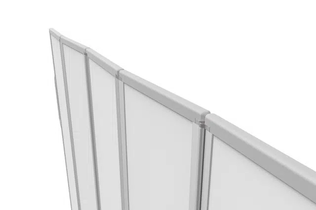 Kamerscherm - H 165 cm - mobiele standaard 4 panelen - 1 st