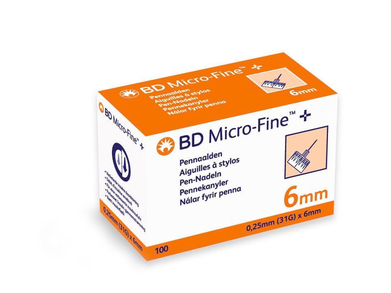 Micro-Fine™ - aiguilles pour stylo injecteur - 31G x 6 mm - orange - 1 x 100 pcs