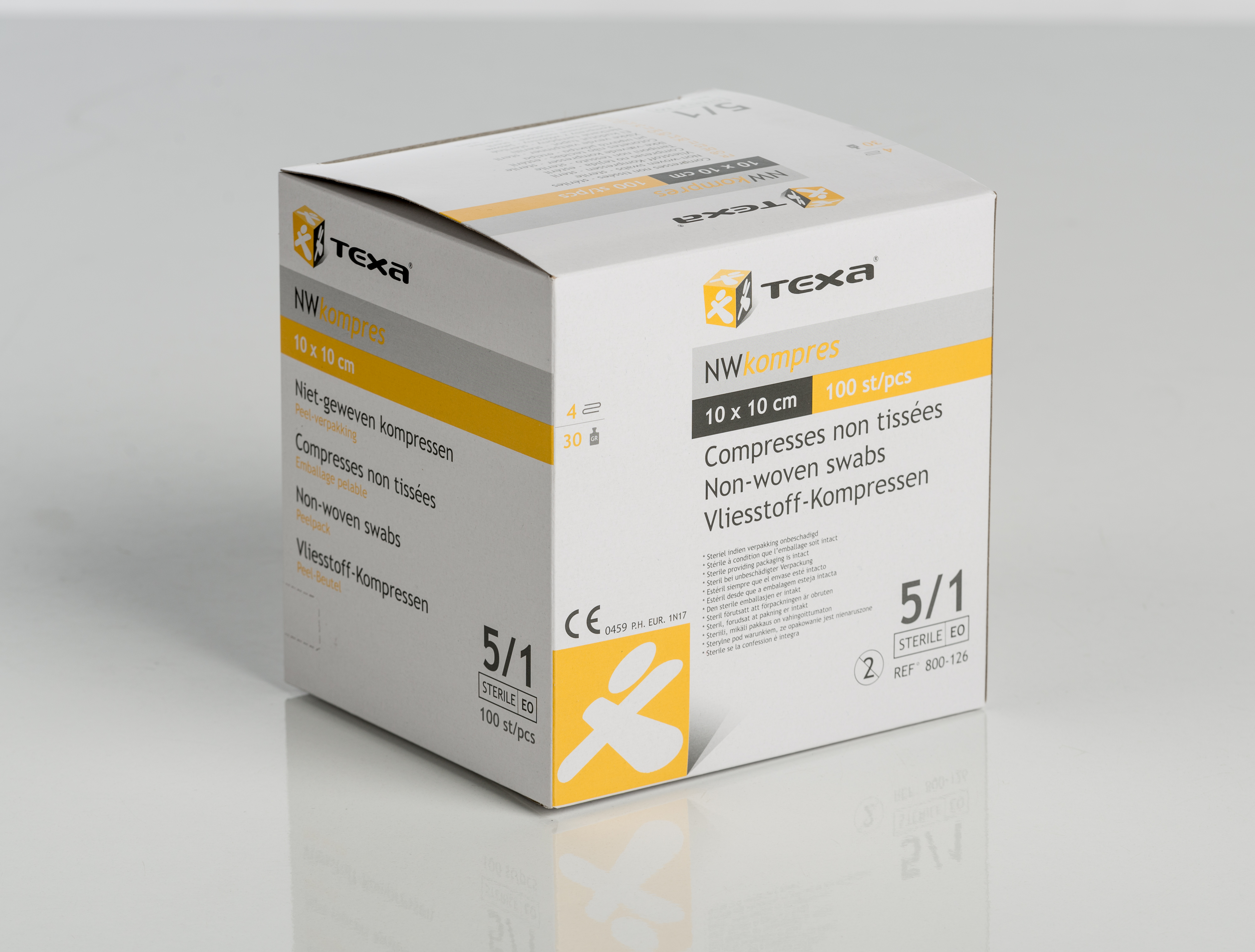 Texa® non-woven kompressen - steriel - 10 x 10 cm - 100 x 1 st