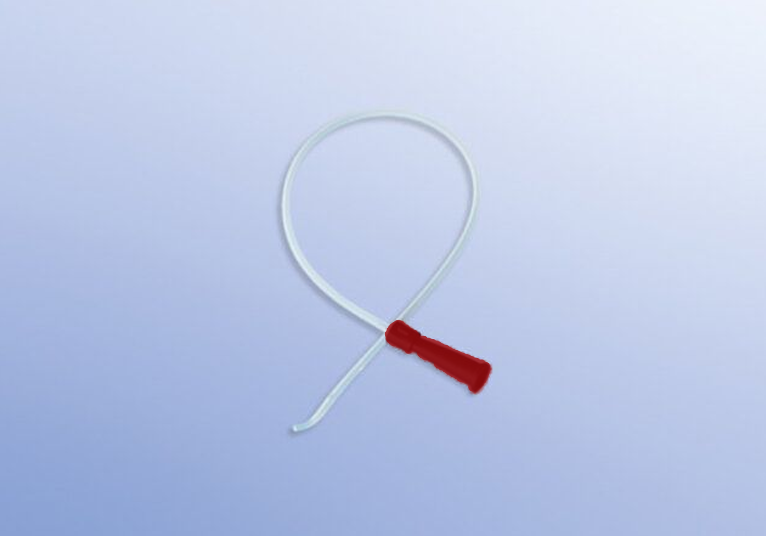 Sonde Tiemann - PVC - usage unique - 40 cm - Ch 18 - rouge -  1 x 100 pcs