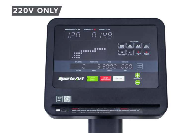 SportsArt Essentials Vélo couché Line Eco-Natural C565R - auto-alimenté - écran LED