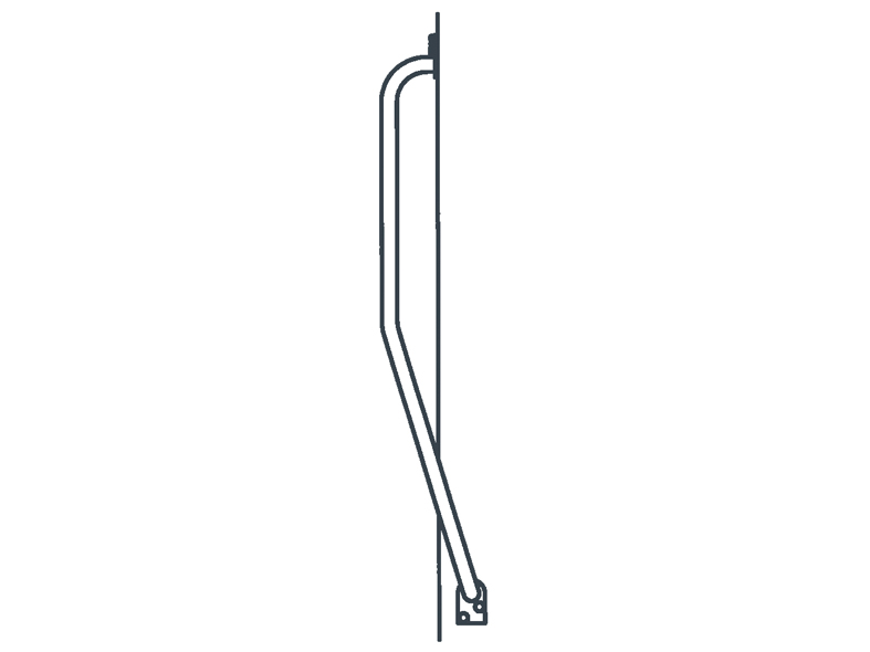 Linido trapspilbeugel - verticale wandbeugel a - rvs gepolijst - wit - 1 st