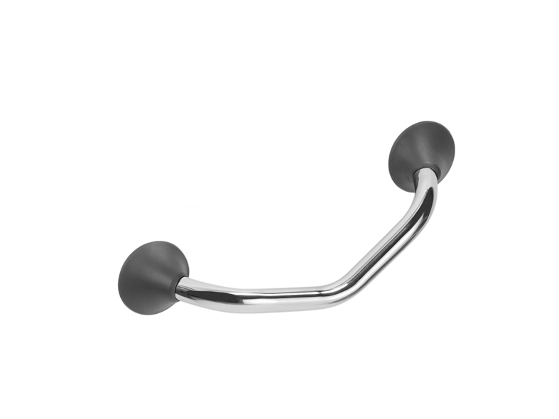 Linido gebogen wandbeugel 45° - 40 x 40 cm - rvs gepolijst/antraciet - 1 st