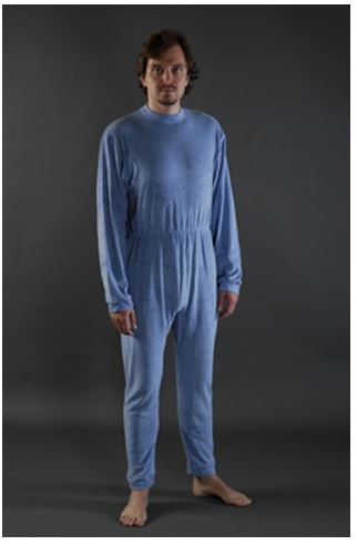 Renol pyjama bleu - manches et jambes longues - glissière dos