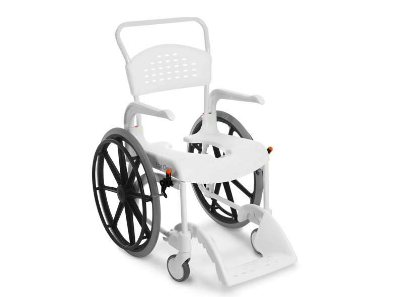 Chaise de douche roulante Clean - 55 cm - avec roues 24" - 1 pc