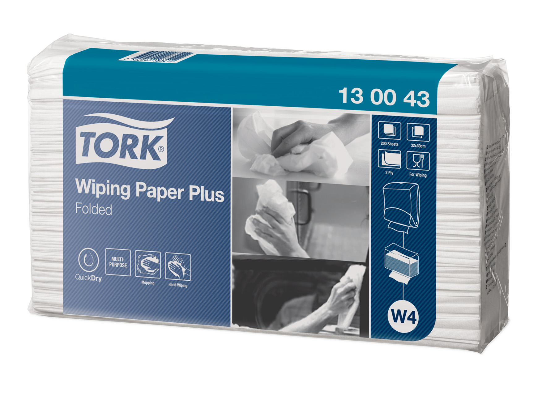 Advanced papier d'essuyage 420 W4 - 2-plis - blanc - 5 x 200 feuilles