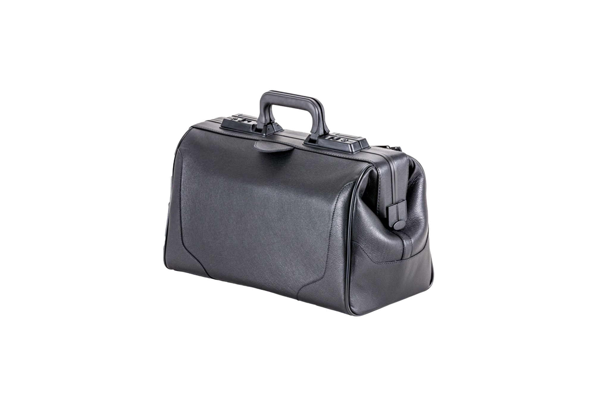 Mallette médicale Rusticana grande taille - avec 1 poche extérieure - cuir - noir - 43 x 21 x 27 cm - 1 pc