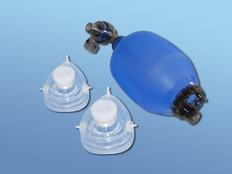 Beademingsballon volwassenen + 2 maskers - silicone - 1600 ml - 1 st