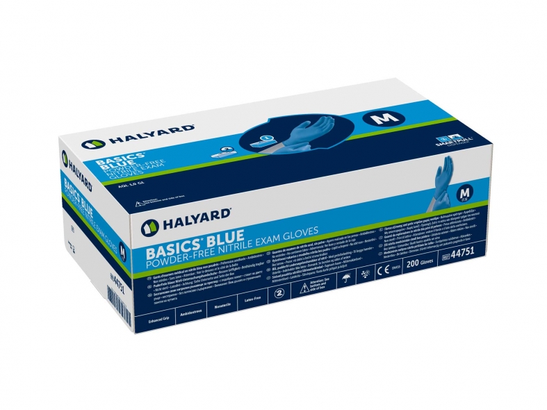 Gants d'examen Basics Blue Nitrile - non-stérils - M - 10 x 200 pcs