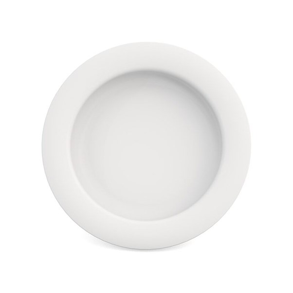 Assiette asymétrique Vital - mélamine - Ø 20 cm - blanche - 1 pc