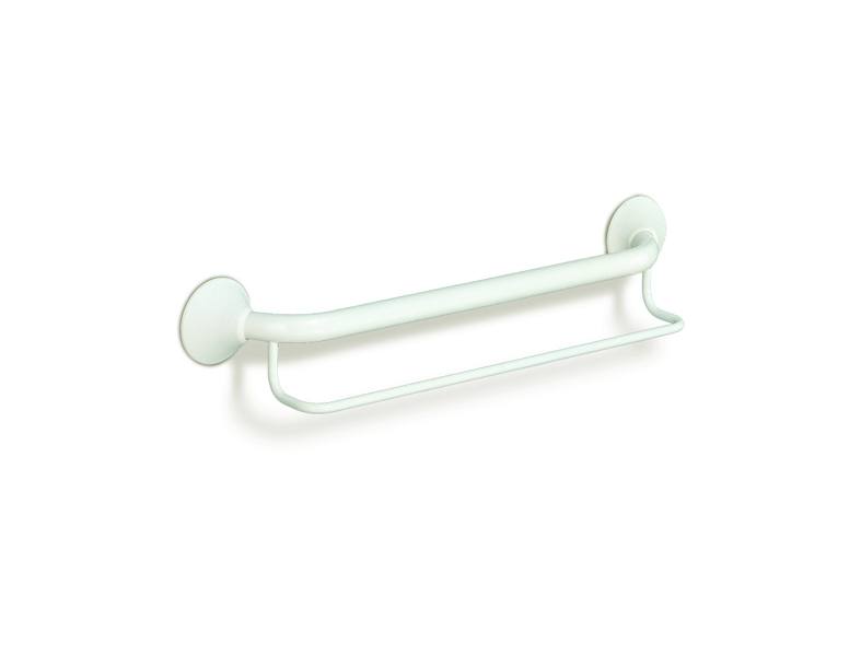 Porte-serviette - 60 cm - acier époxé - blanc - 1 pc