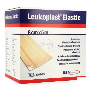 Leukoplast® elastic - op rol - 8 cm x 5 m - 1 st