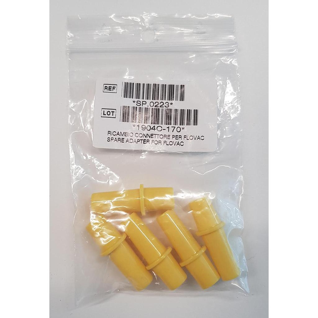 Connecteur jaune pour container flovac  - 5 pcs
