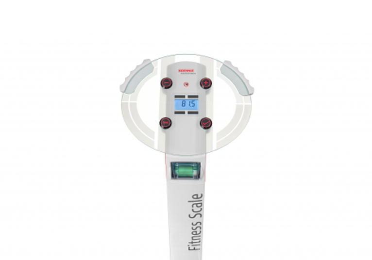 Pèse-personne fitness à colonne avec analyse BMI et de la graisse corporelle - 180 kg - 1 pc