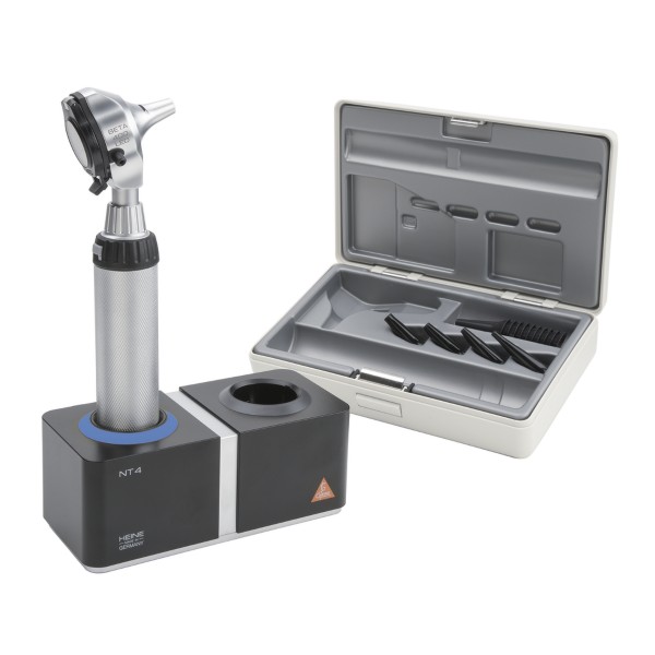 Heine set d'otoscope beta 400 fo avec nt4 poignée et étui - 3,5v - led - 1 pc