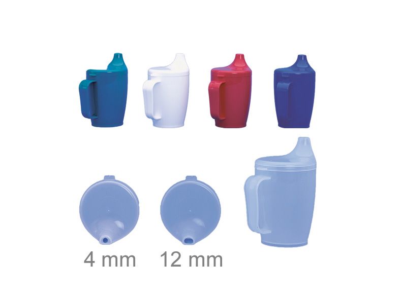 Beker - deksel 12 mm - wit - 250 ml - 1 st