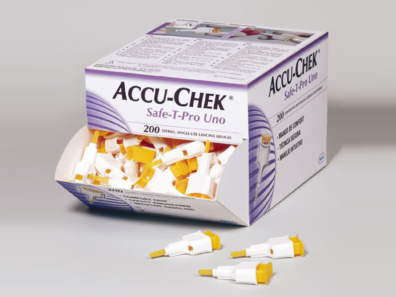 Accu-chek Safe-T-Pro Uno lancetten - 1 x 200 st