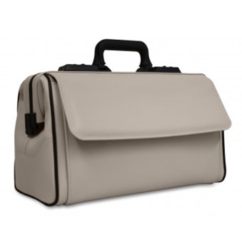 Malette médicale Rusticana grande taille - avec 2 poches externes - cuir - ivoire - 43 x 21 x 27 cm - 1 pc