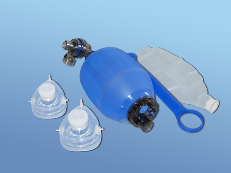 Beademingsballon volwassenen - silicone - 1600 ml + 2 maskers + zuurstofreservoir 2500 ml - 1 st