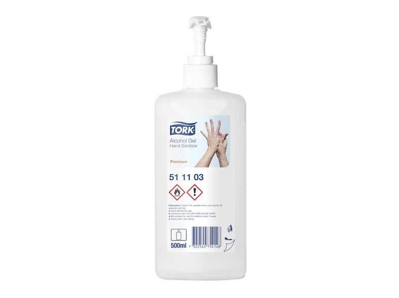 Premium alcoholgel voor handdesinfectie met pomp - 12 x 500 ml