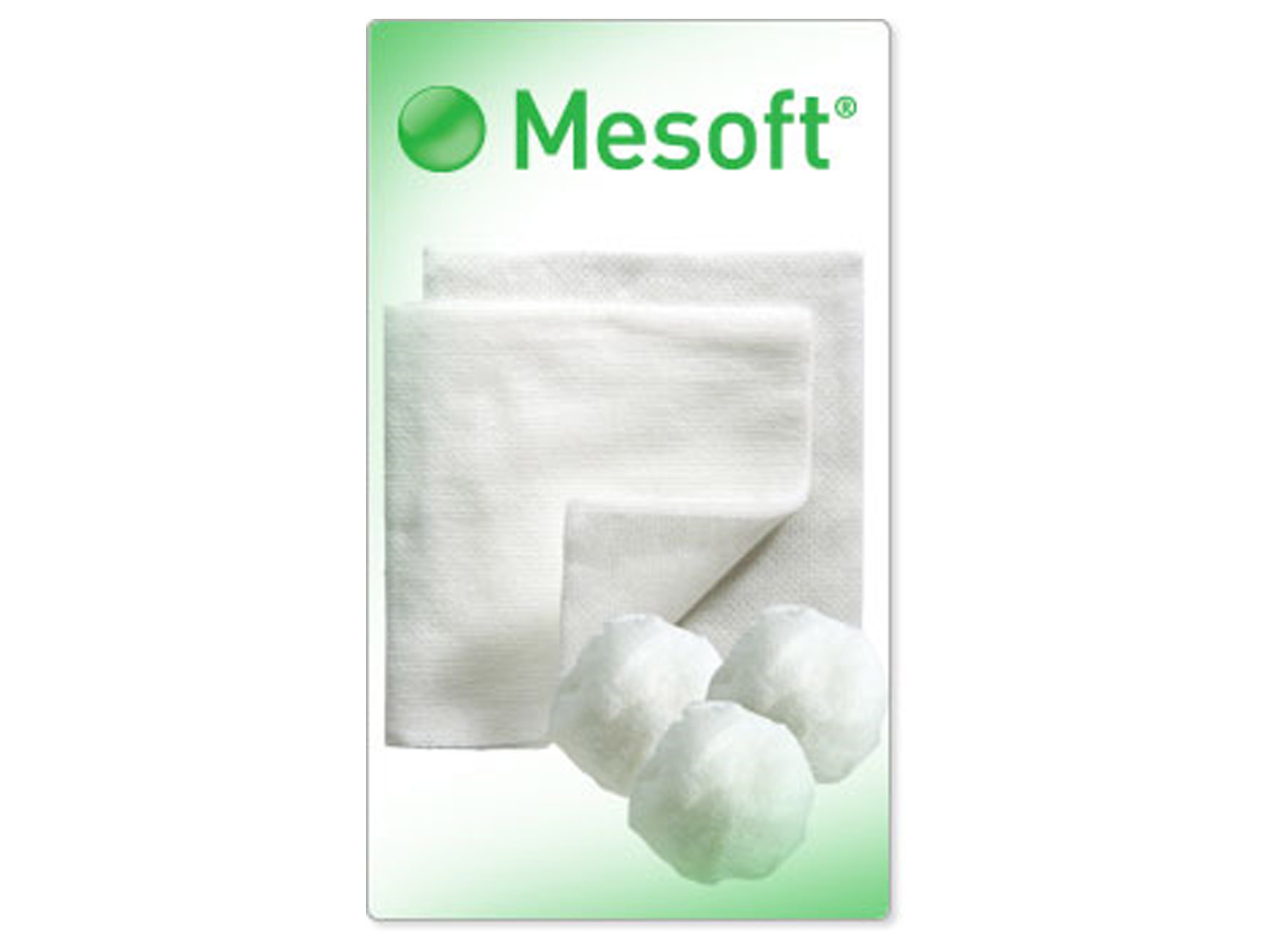 Mesoft® tampons non-tissés - stérile - diamètre 25 mm - 20 x 5 pcs