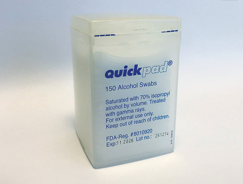 Quick pads - tampons alcoolisés en distributeur - 1 x 150 pcs