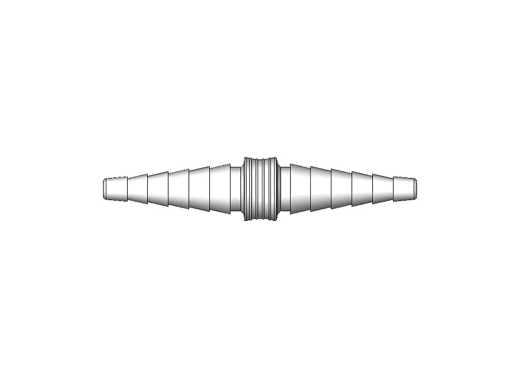 Recht dubbel conisch verbindingsstuk en adaptor - ø 6,5 - 15 mm / 6,5 - 15 mm - 30 st