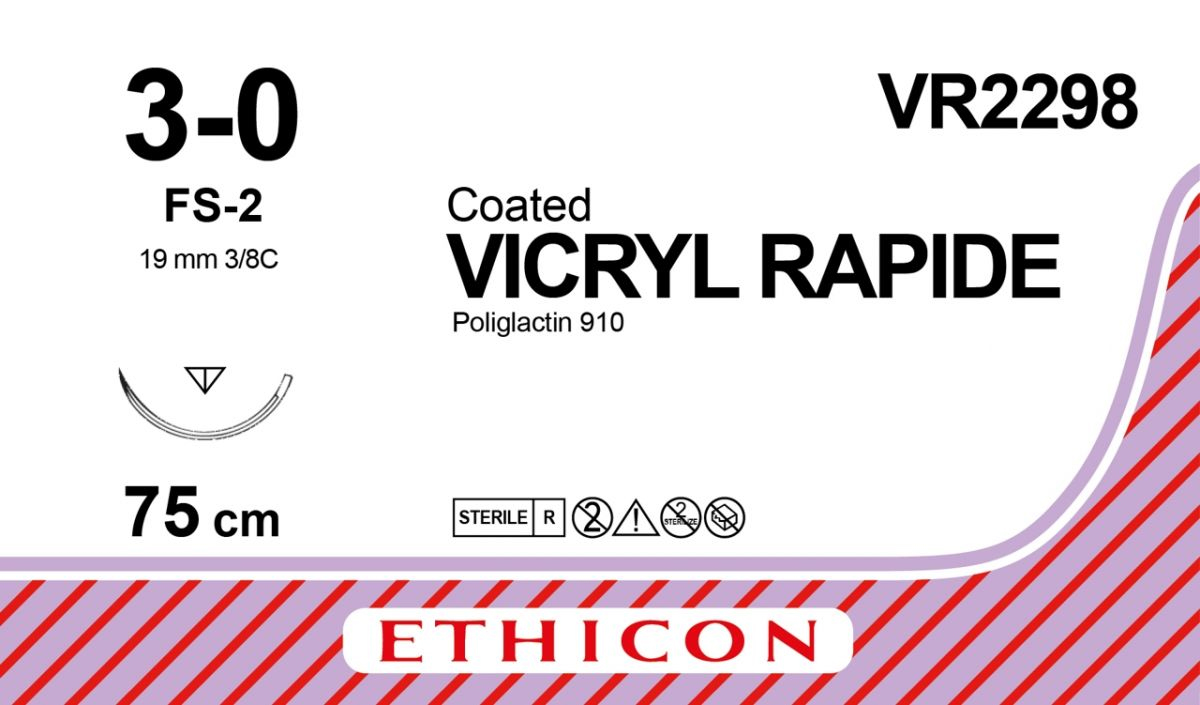 VICRYL RAPIDE™ fil de suture 3/0 - 19 mm - 75 cm - VR2298 - 1 pc