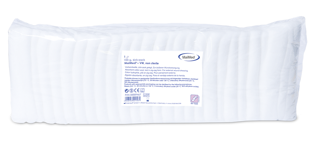 Hydrofiele watten - zigzag - 250 g - 1 st