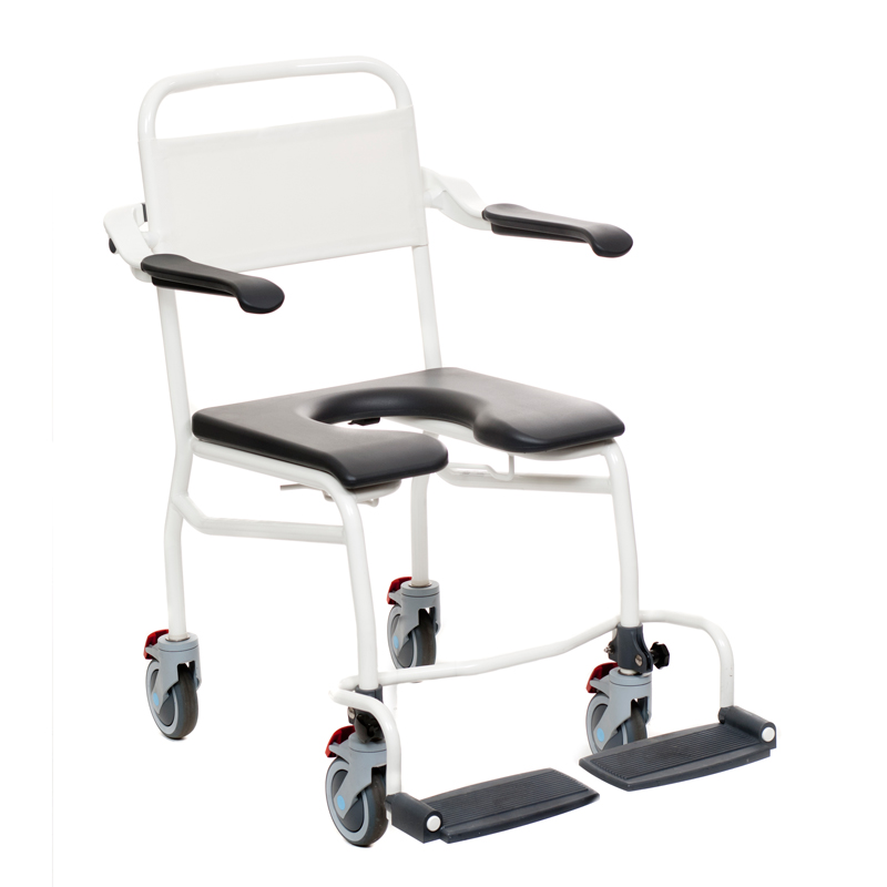Linido douche-toiletrolstoel - wit - 1 st