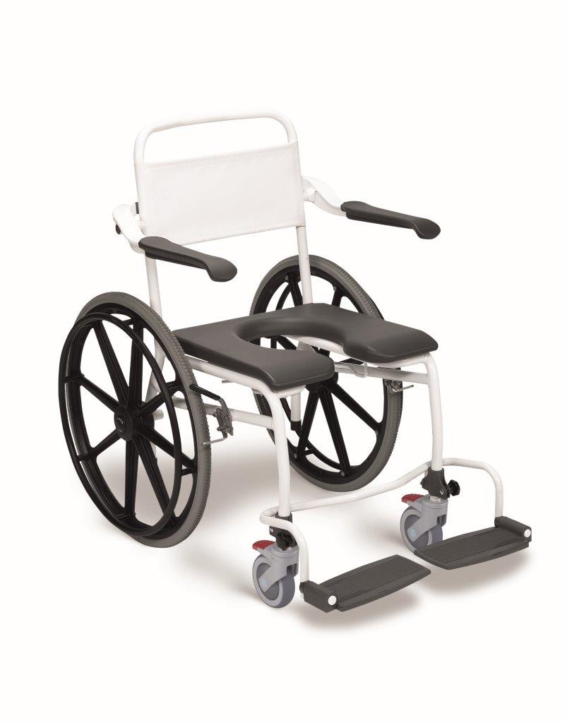Linido doucherolstoel/toiletstoel met open voorzijde - zithoogte 610 mm - 1 st
