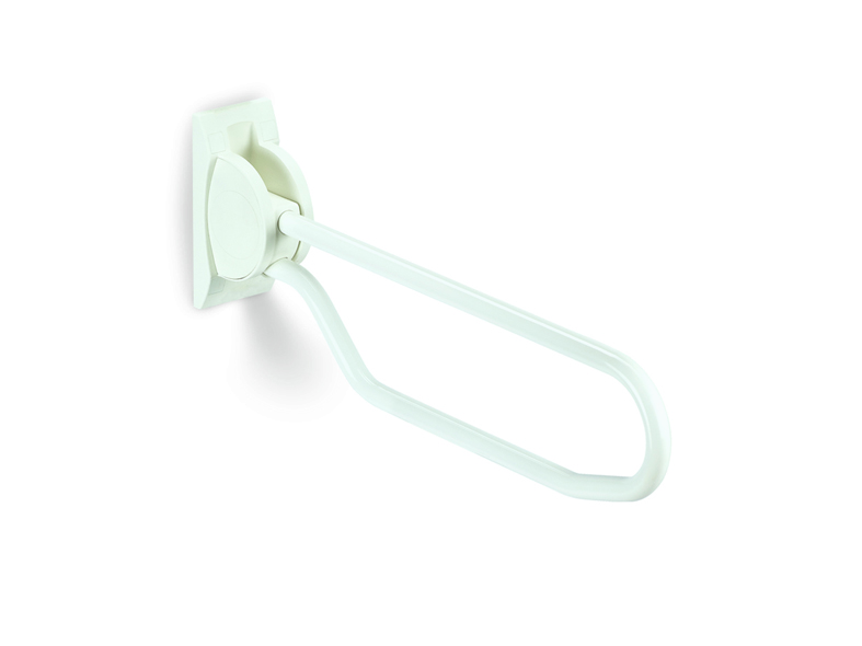 Linido appui rabattable 80 cm - inox - blanc - 1 pc