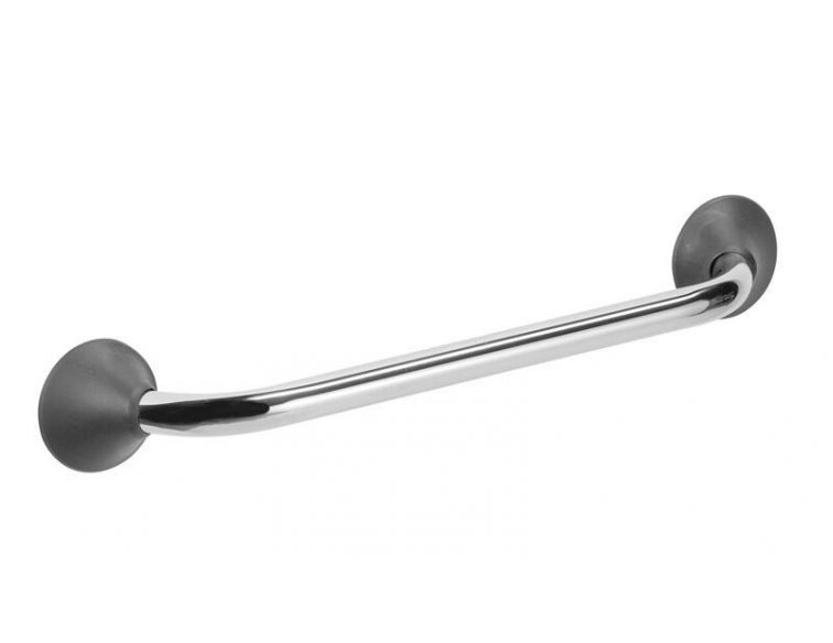 Linido rechte wandbeugel - ergogrip 140 cm - rvs gepolijst/antraciet - 1 st