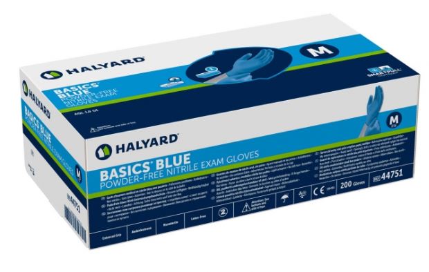 Gants d'examen Basics Blue Nitrile - non-stérils - L - 10 x 200 pcs