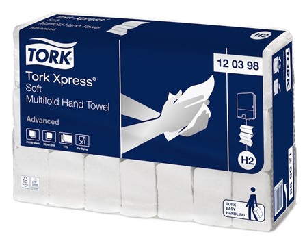Tork Advanced Xpress® essuies-mains interfoliés doux - H2 -2L - 21,2 x 26 cm - 21 x 180 feuilles