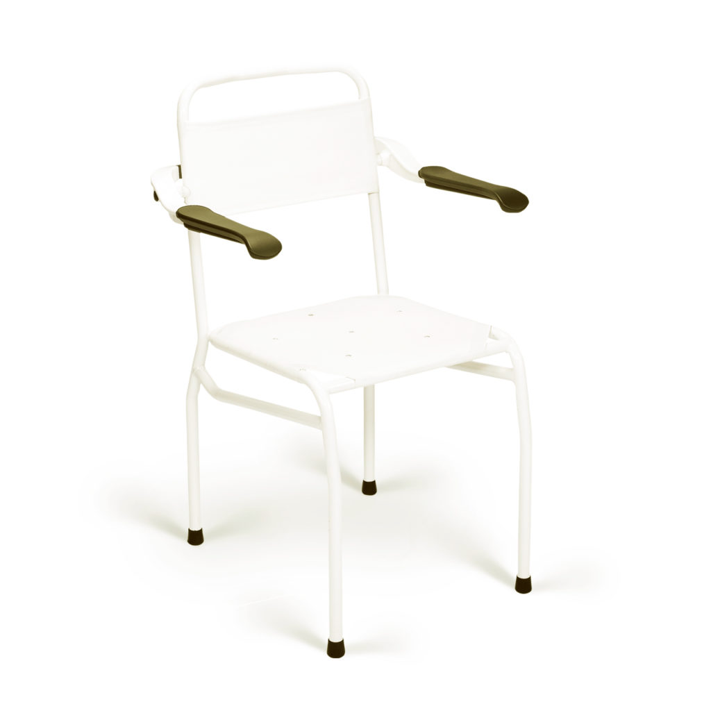 Chaise de douche hauteur 54 cm - blanc - 1 pc